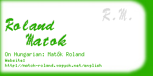 roland matok business card